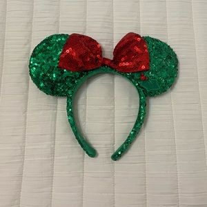 Minnie ears - Christmas - green